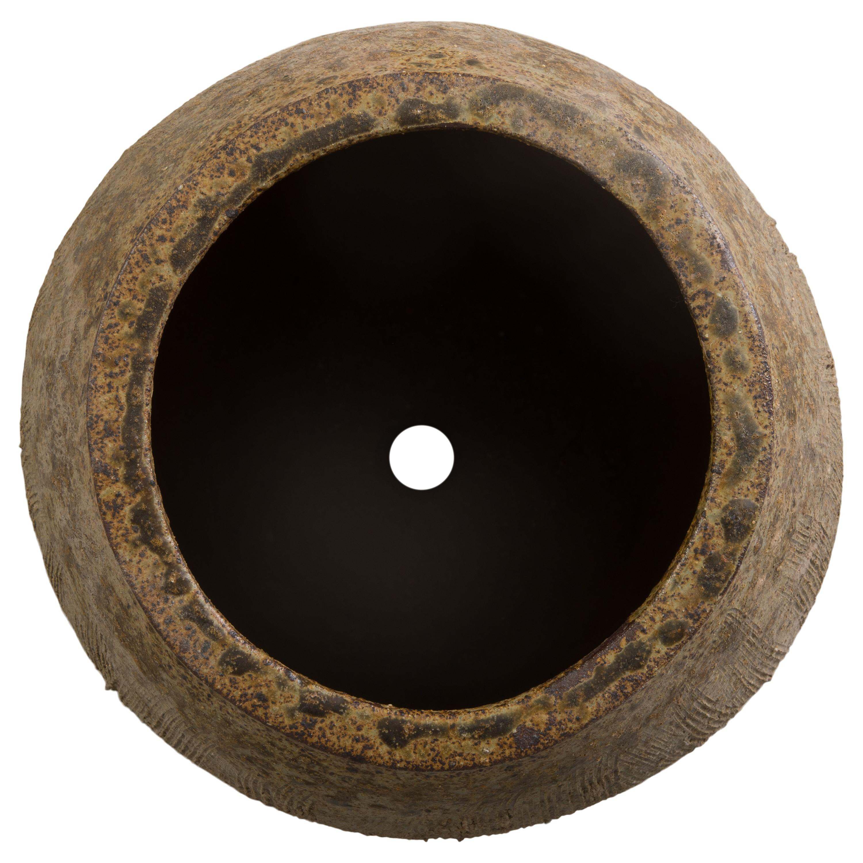 Dover 15 in. Antique Amber Ceramic Planter