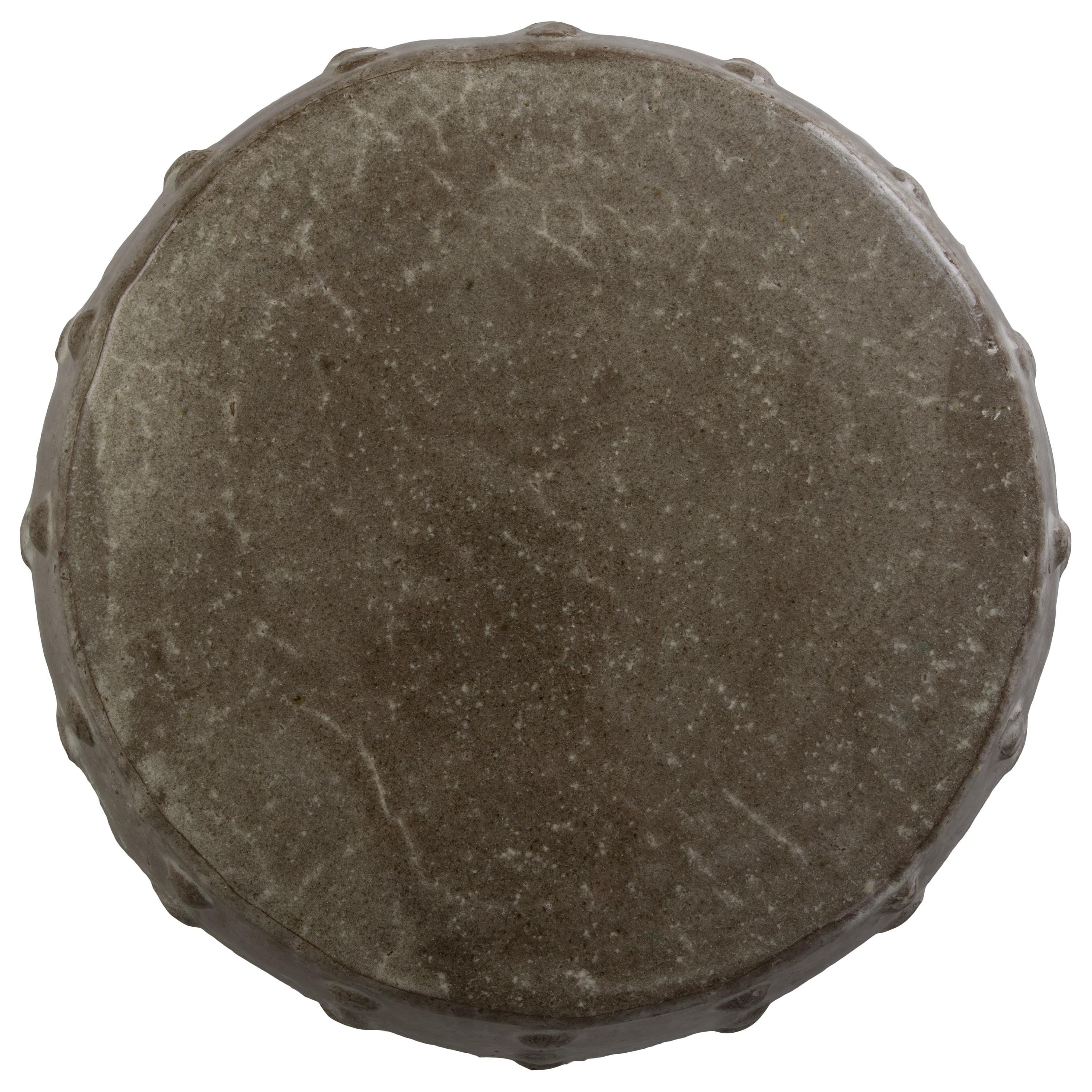 Stud 22 in. Gray Ceramic Garden Stool
