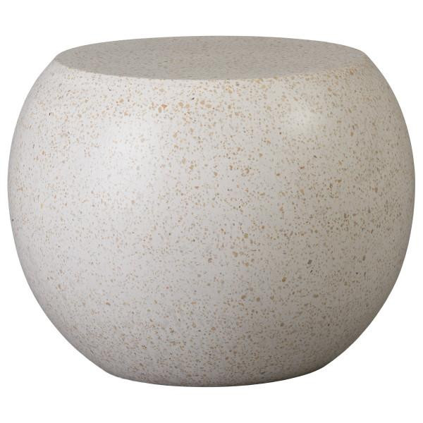 Convex 19 in. Yellow Terrazzo Garden Stool/Side Table | Emissary