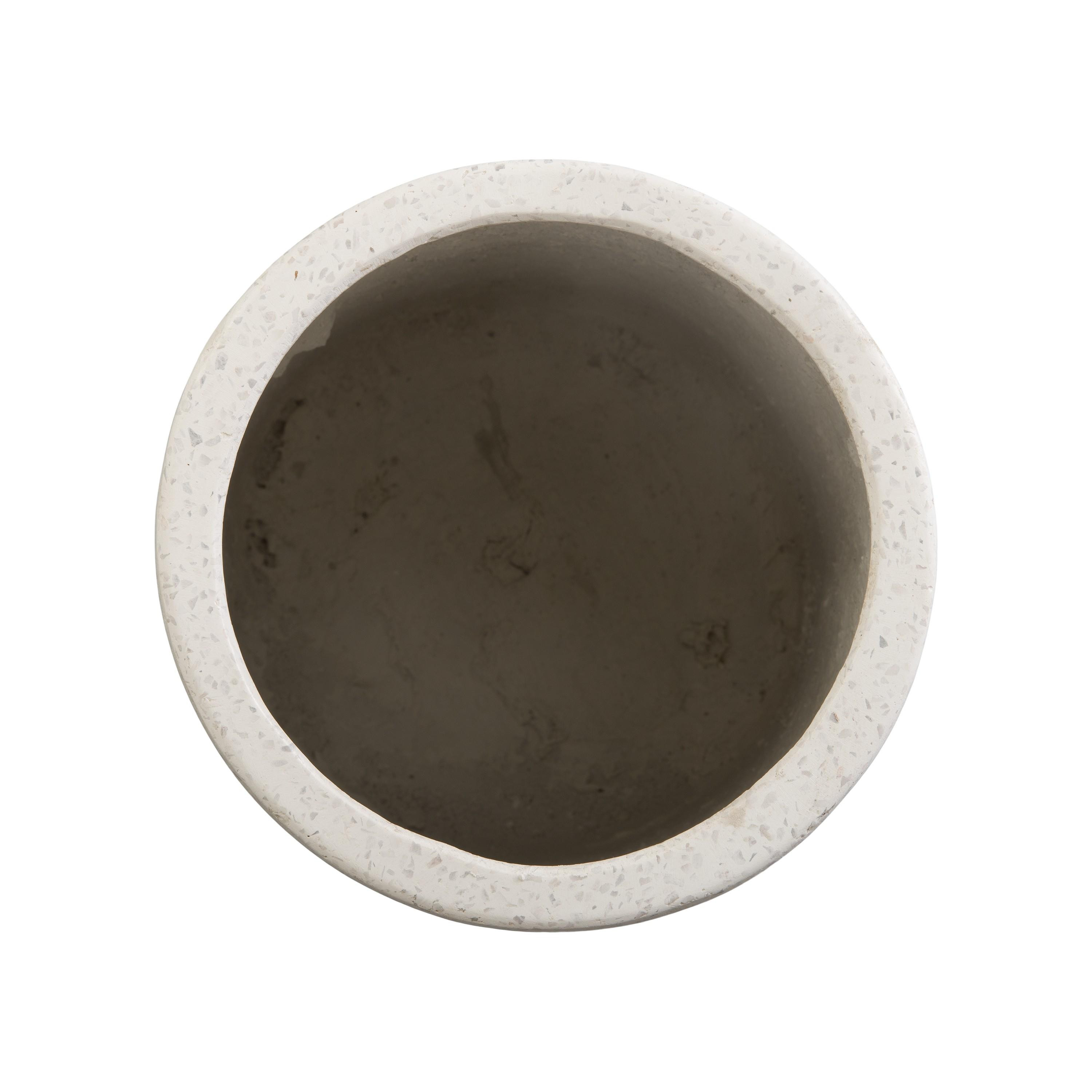 19 in. White Terrazzo Umbrella Stand
