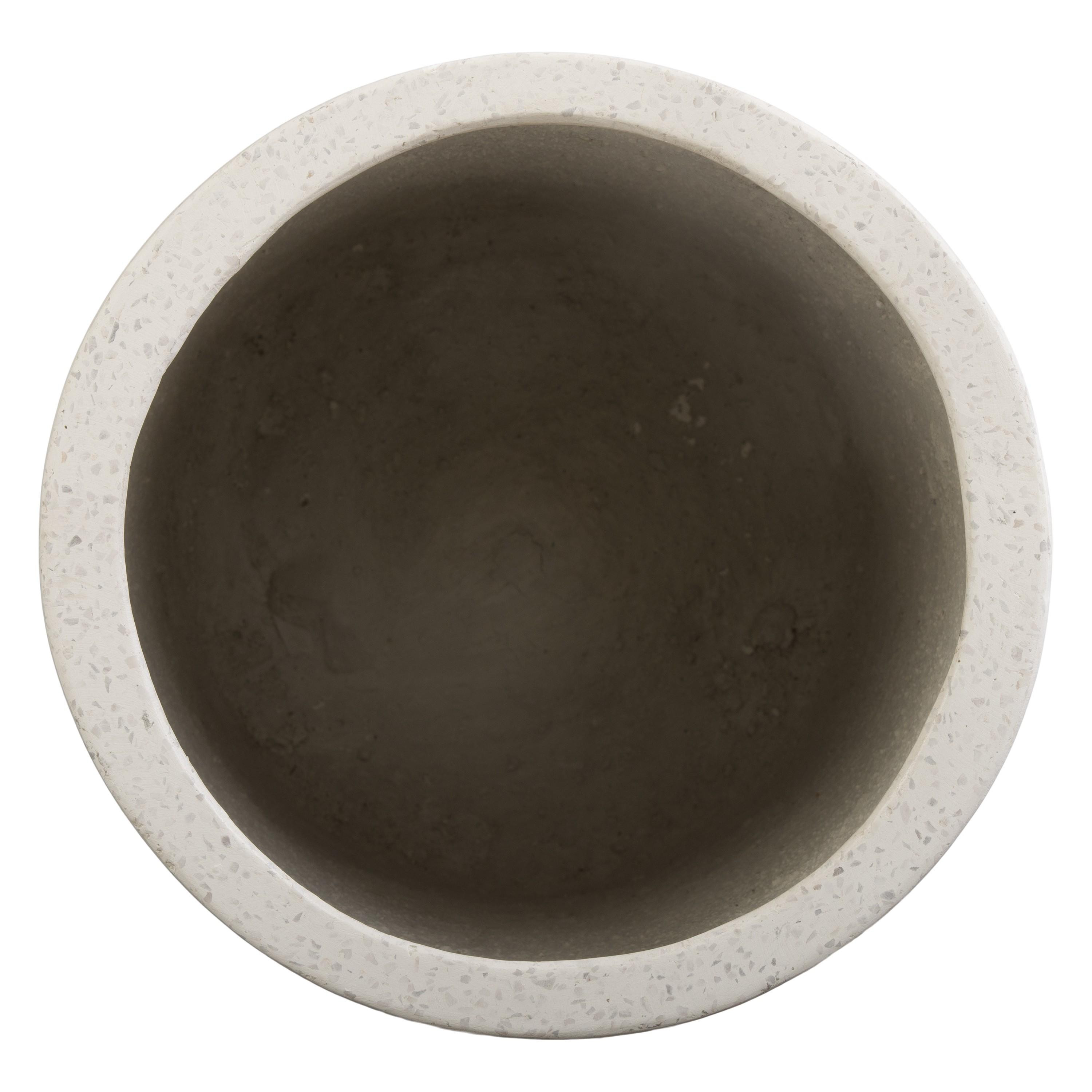 23 in. White Terrazzo Umbrella Stand