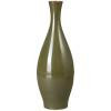 31 in. Round River Moss Ceramic Bottle Vase