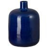 18 in. Round Blue Ceramic Jug Vase