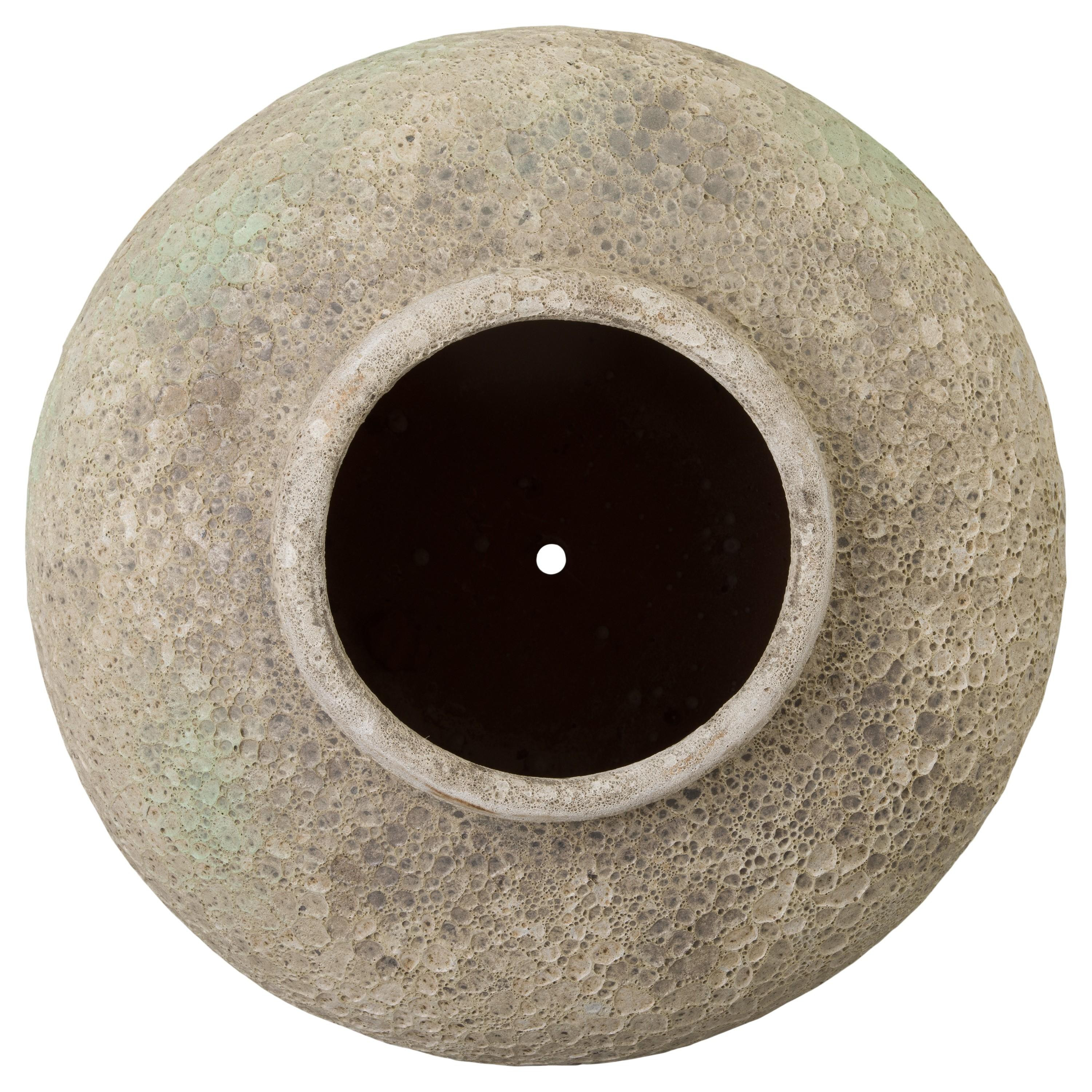 30.5 in. Reef White Ceramic Olive Jar