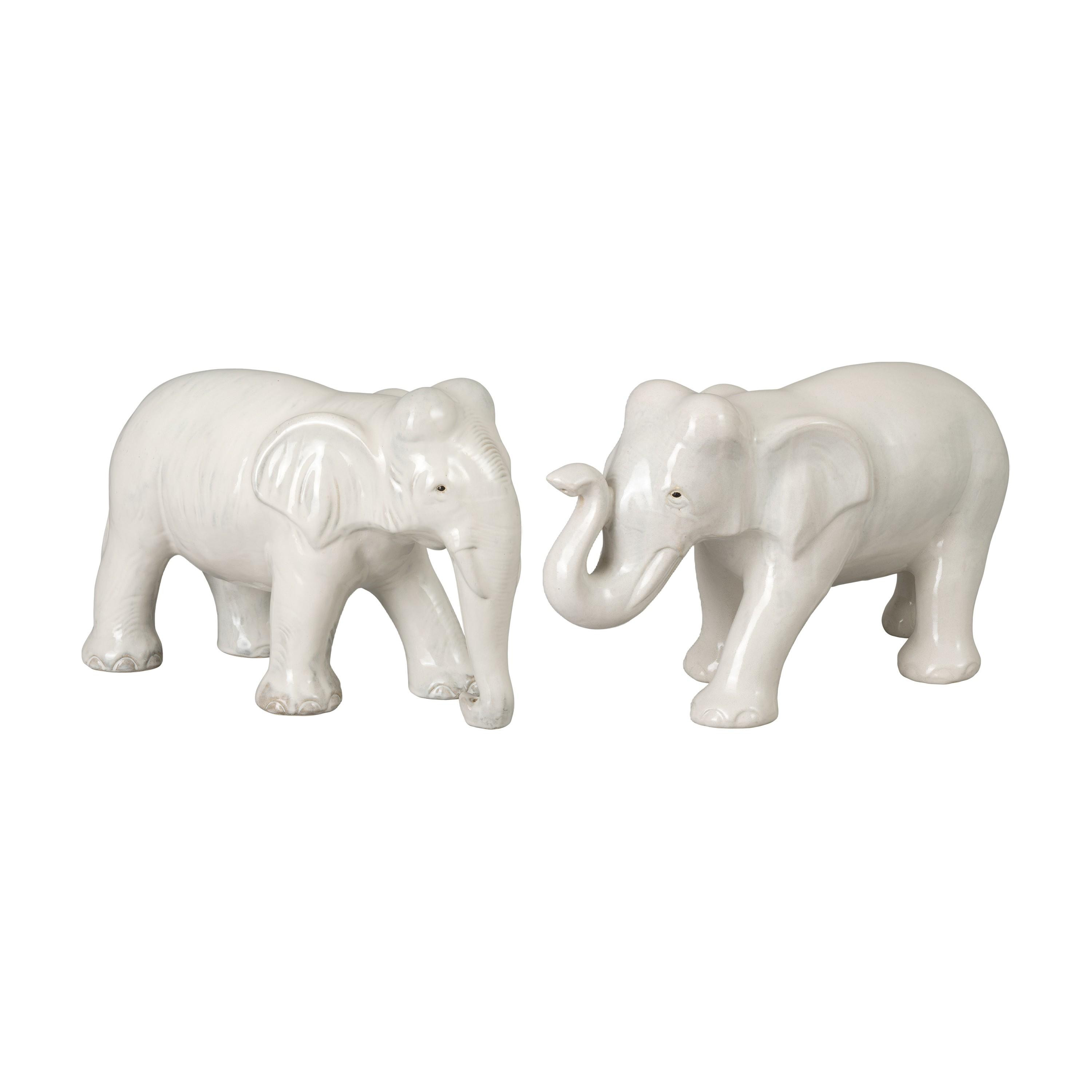 Pair of Ceramic Elephants