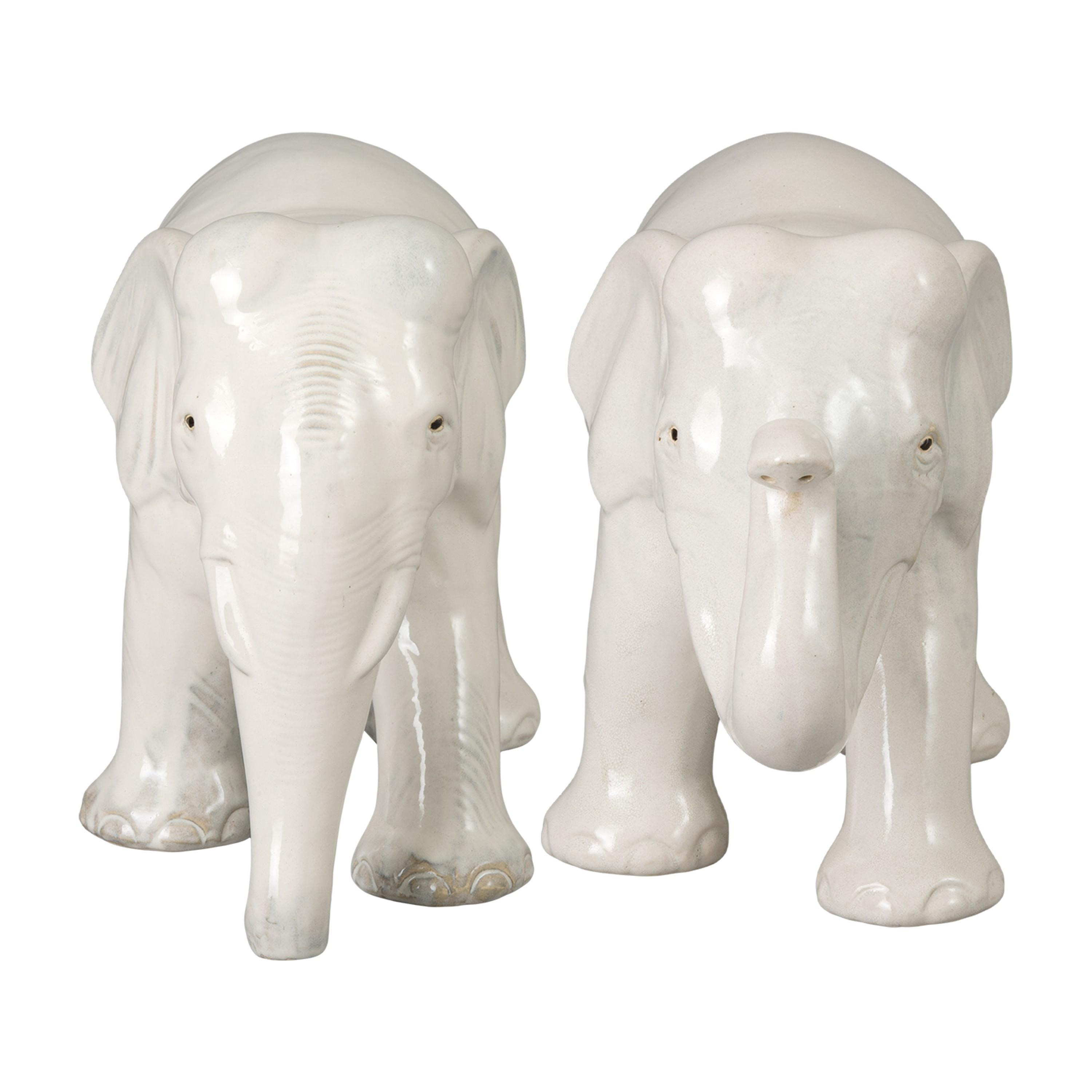 Pair of Ceramic Elephants
