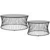 Cage Set of 2 Round Coffee Tables