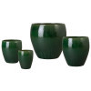 Ossal Set of 4 Green Ceramic Planters