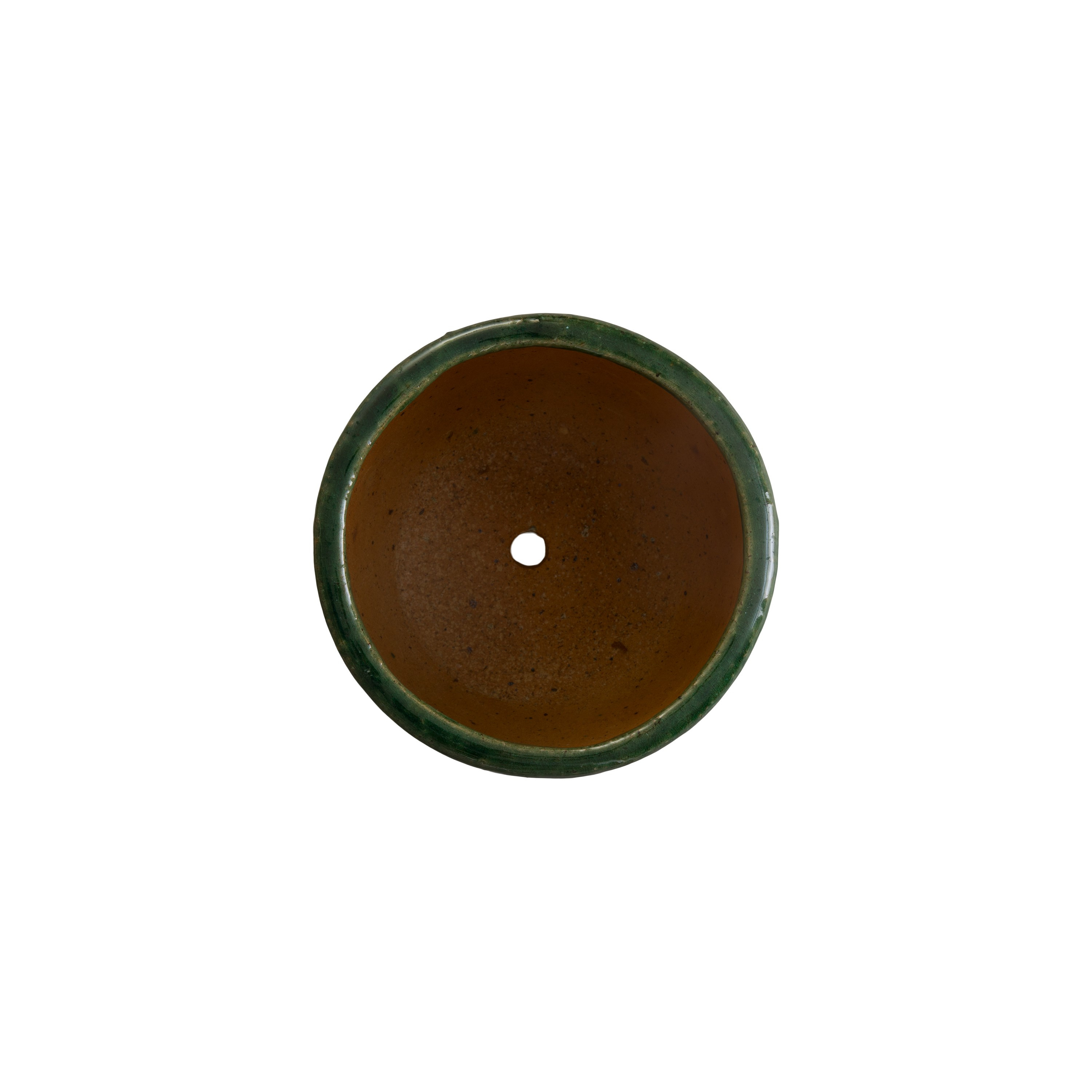 Barrel 11 in Round Green Ceramic Planter