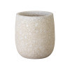 15.5 in. Round Reef White Ceramic Planter