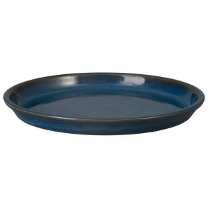 19 in. Teal Ceramic Saucer