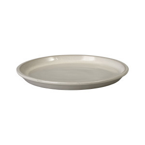 15.5 in. White Ceramic Saucer