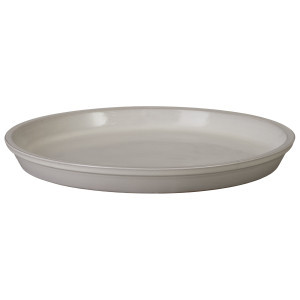 19 in. White Ceramic Saucer