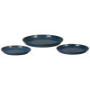 Set of 3 Teal Ceramic Saucers