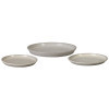 Set of 3 White Ceramic Saucers