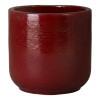 Barrel 20 in Round Red Ceramic Planter