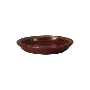 12 in. Red Ceramic Saucer