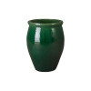 19 in. Lip Green Ceramic Planter
