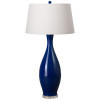 Bottle 45 in. Blue Ceramic Lamp