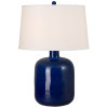 Jug 32 in. Blue Ceramic Lamp