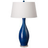 Bottle 40 in. Blue Ceramic Lamp