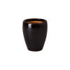 Ossal 13 in. Black Ceramic Planter