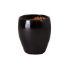 Ossal 16 in. Black Ceramic Planter