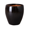 Ossal 19 in. Black Ceramic Planter