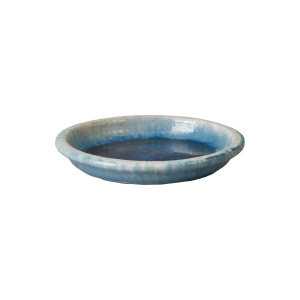 12 in. Blue Snow Ceramic Saucer