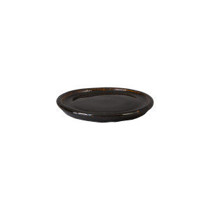 8 in. Black Ceramic Saucer