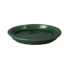 14 in. Green Ceramic Saucer