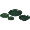 Set of 4 Green Ceramic Saucers