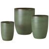 Set of 3 Tall Ceramic Planters