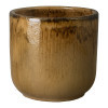 Barrel 20 in Round Moss Java Ceramic Planter