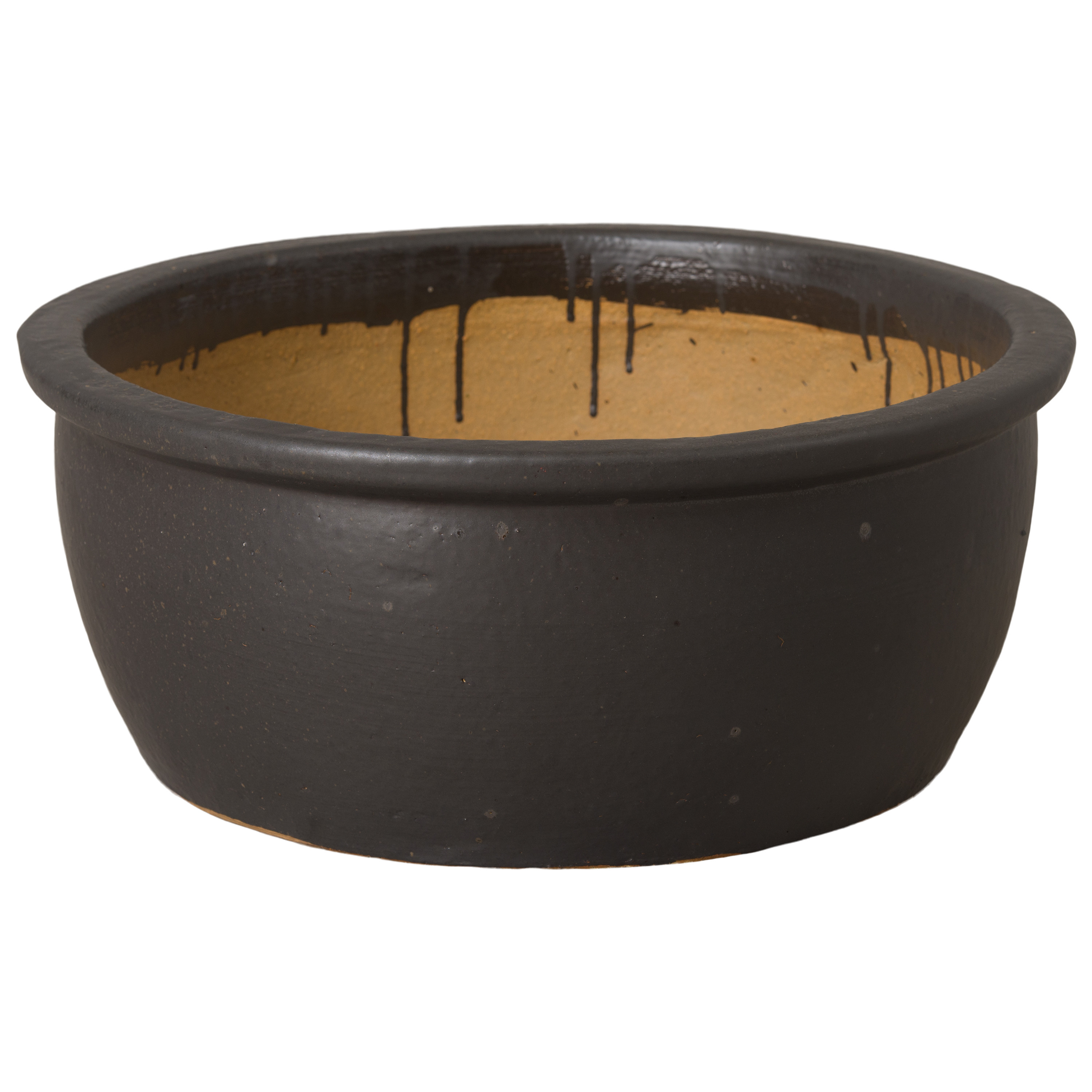 10 in. Shallow Ceramic Lip Planter
