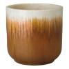 Barrel 20 in Round Amber Ceramic Planter
