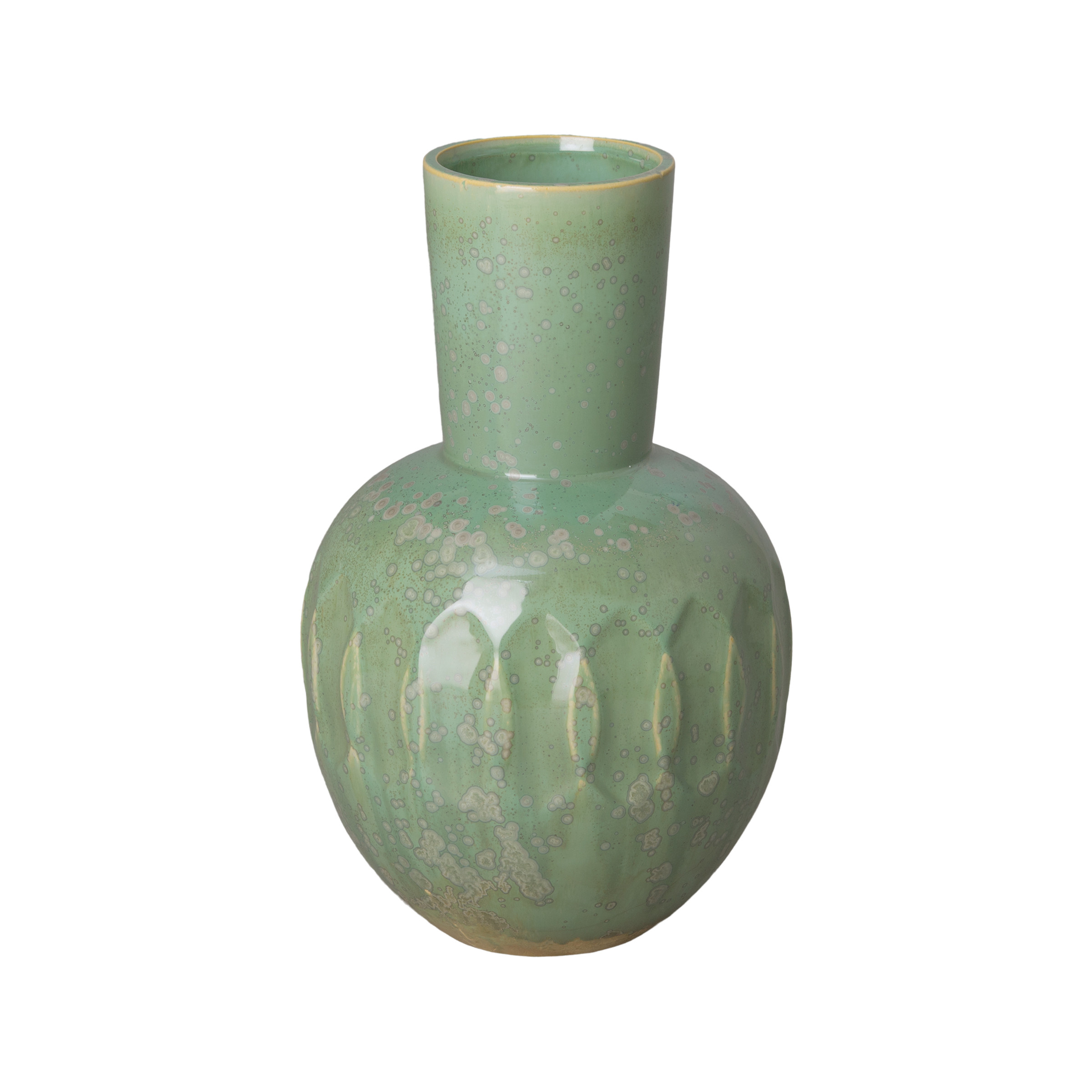 16 in. Ellipse Neck Ceramic Vase