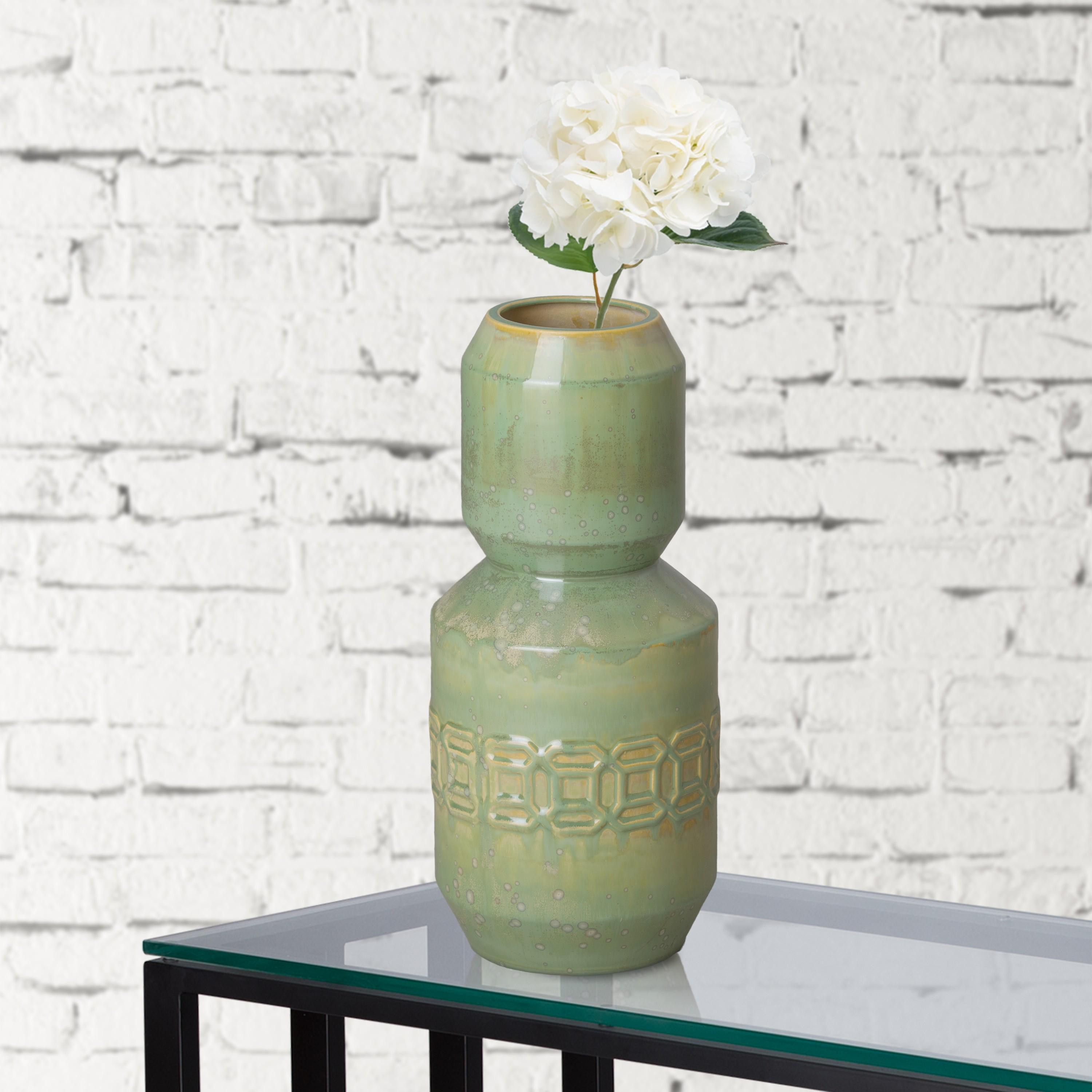 18 in. Axton Gourd Ceramic Vase