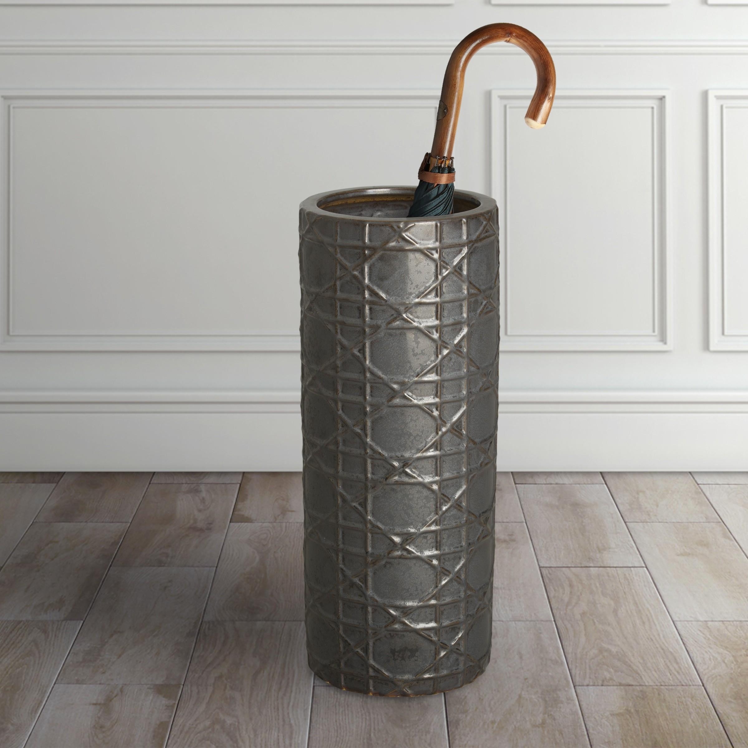 Cane Ceramic Umbrella Stand