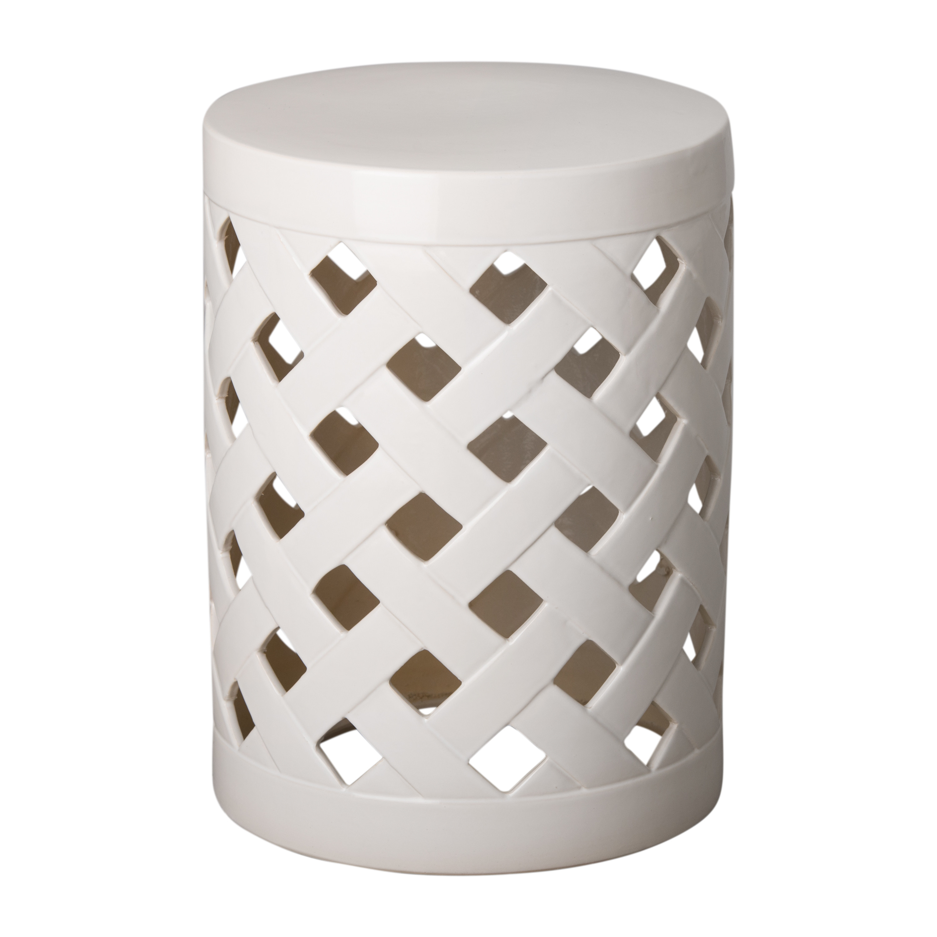 19 in. Criss Cross Garden Stool