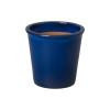 Pail 10 in. Blue Ceramic Planter