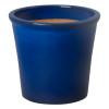 Pail 15 in. Blue Ceramic Planter