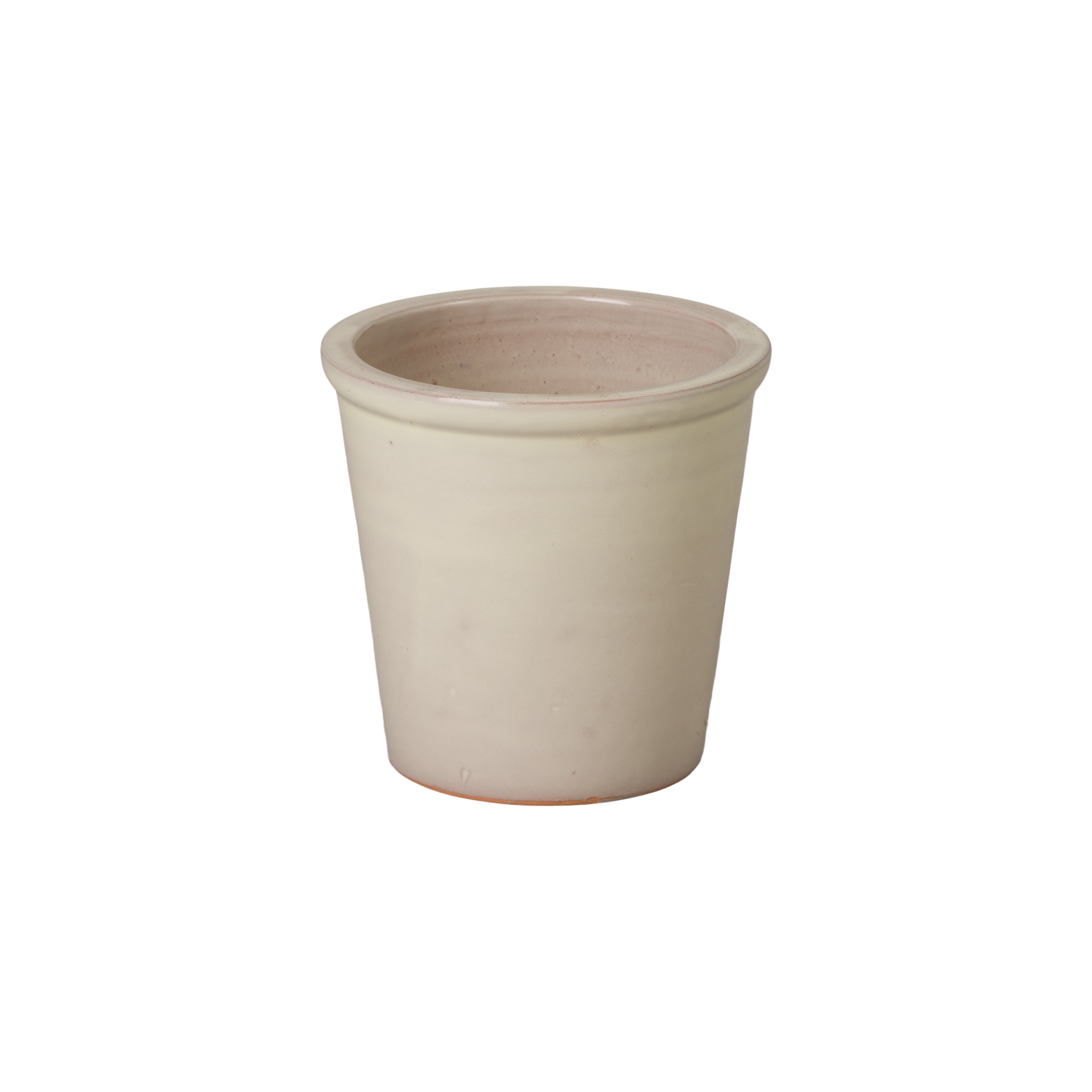 Pail 7 in. Cream Ceramic Planter