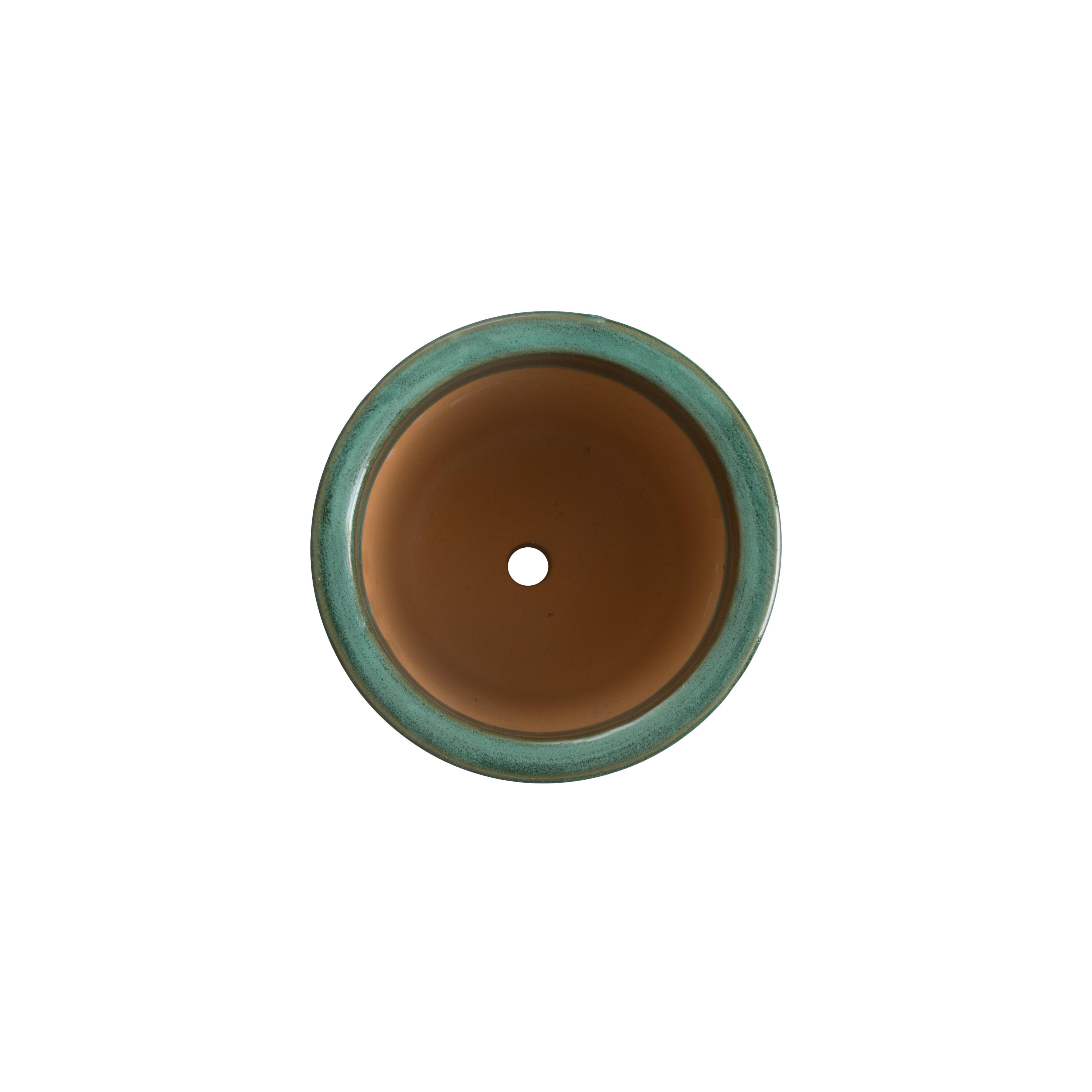 Pail 7 in. Green Kelp Ceramic Planter