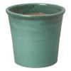Pail 15 in. Green Kelp Ceramic Planter