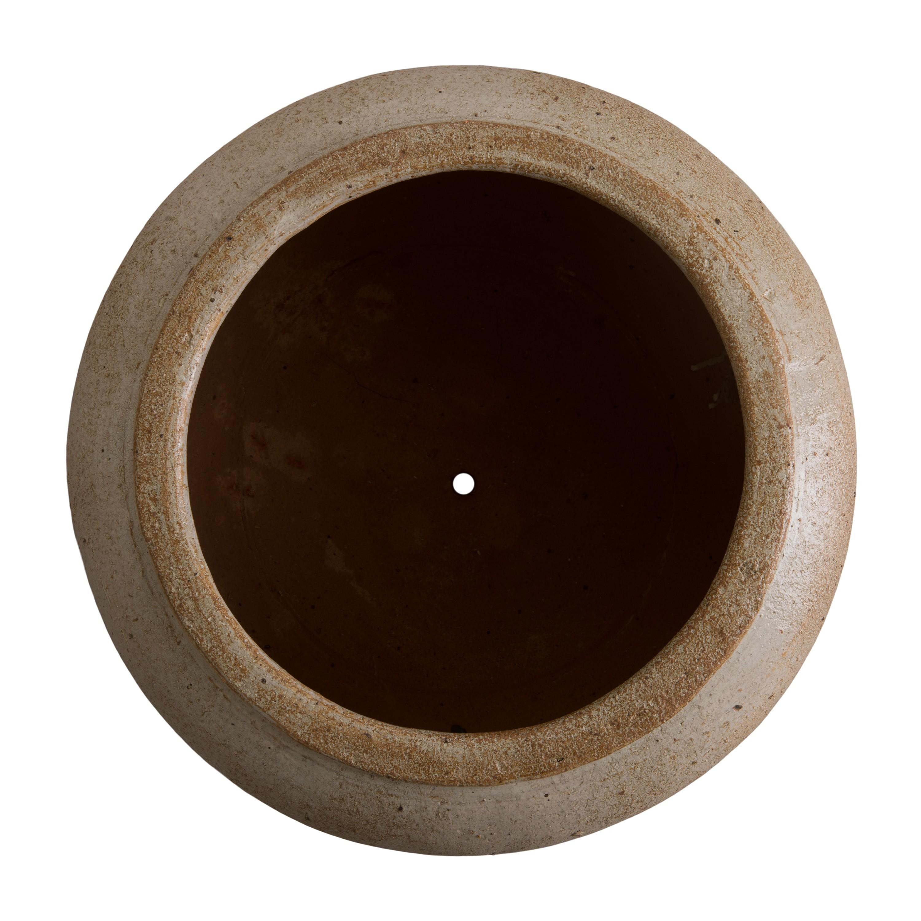 Squat 20 in. Round Ceramic Planter