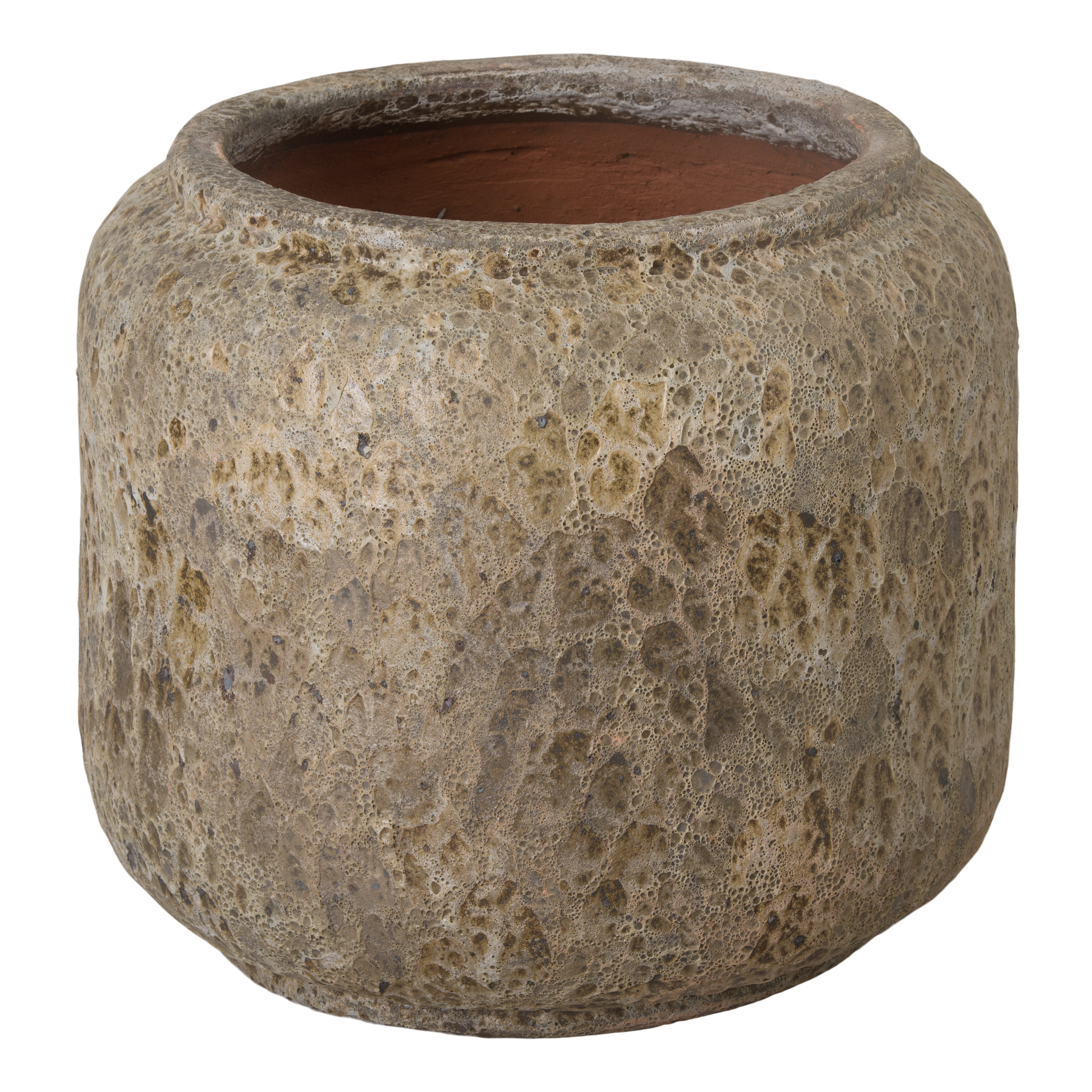 Squat 20 in. Round Ceramic Planter