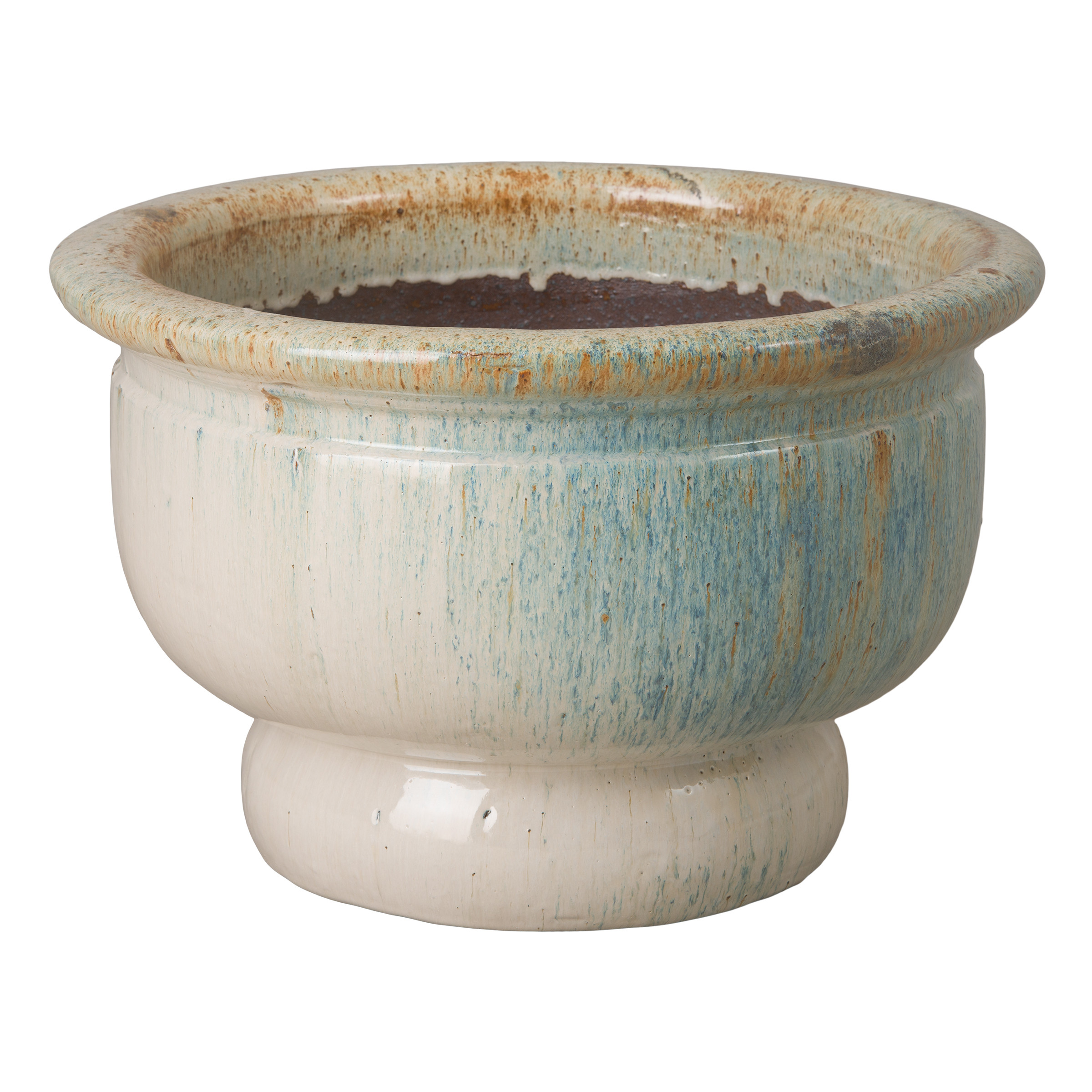 14.5 in. Pedestal Bowl Ceramic Planter