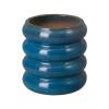 18 in. Torus Teal Ceramic Planter