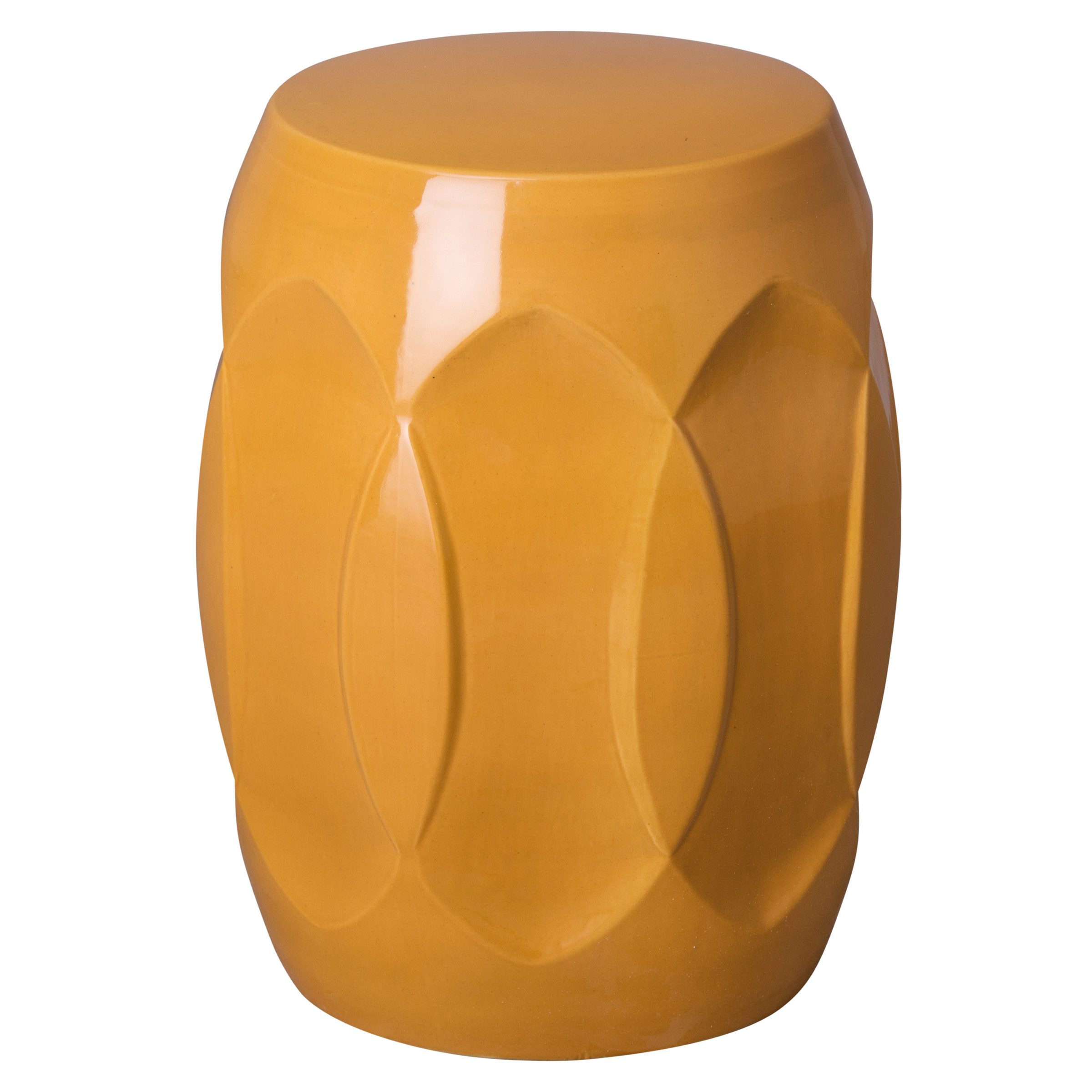 18 in. Ellipse Ceramic Garden Stool